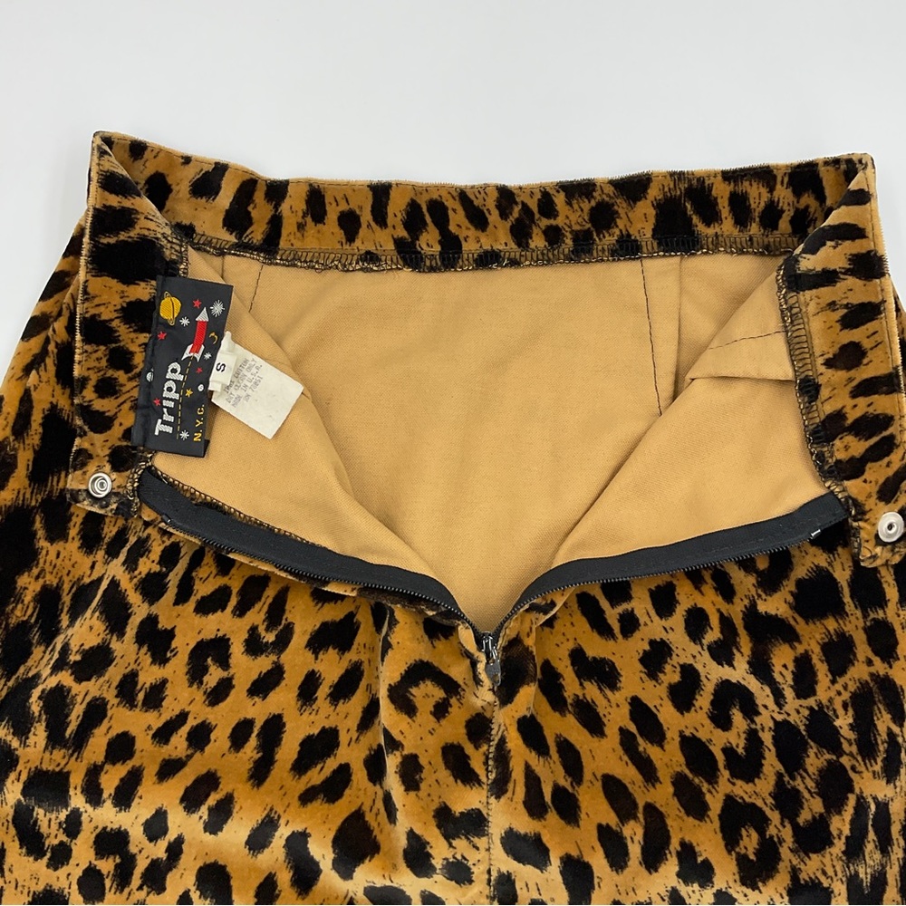Tripp NYC RARE Vintage 80’s Punk Leopard Print Faux Fur Mini Skirt Small Altered - Picture 10 of 16